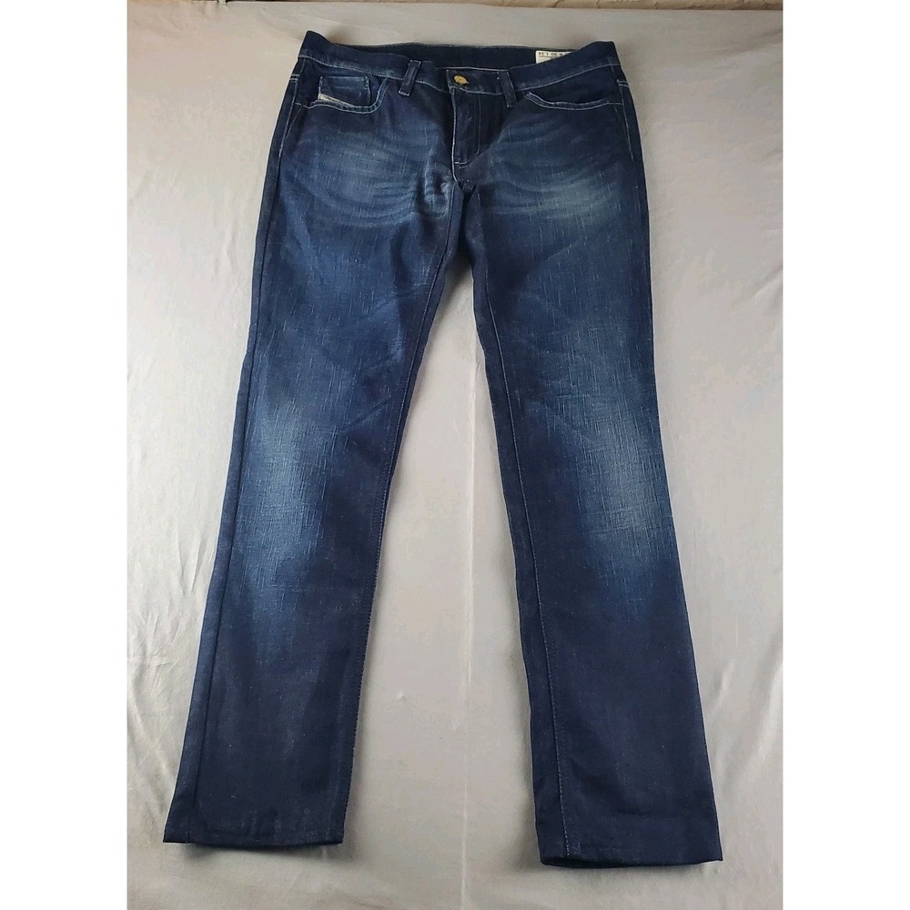 Diesel Liv Jeans Womens 30 Blue Denim Low Rise Straight Leg Zip Fly Italy
